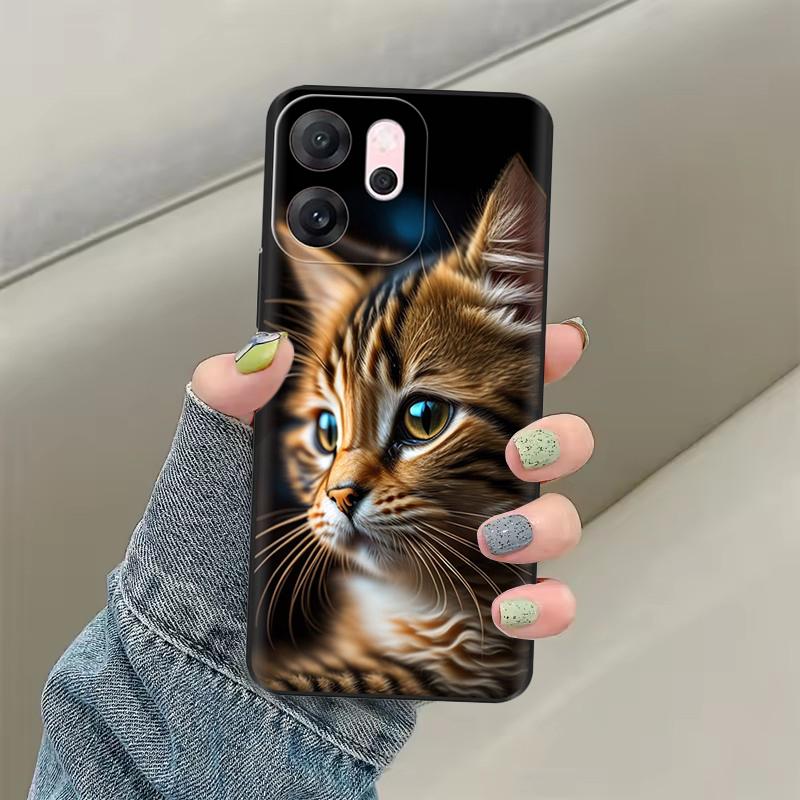 Per OPPO Reno14 F Custodia CPH2743 Cover Morbida in Silicone Gatto Carino Dipinto Protezione Fundas Per OPPO Reno 14F Reno14F Cover Posteriore Borse