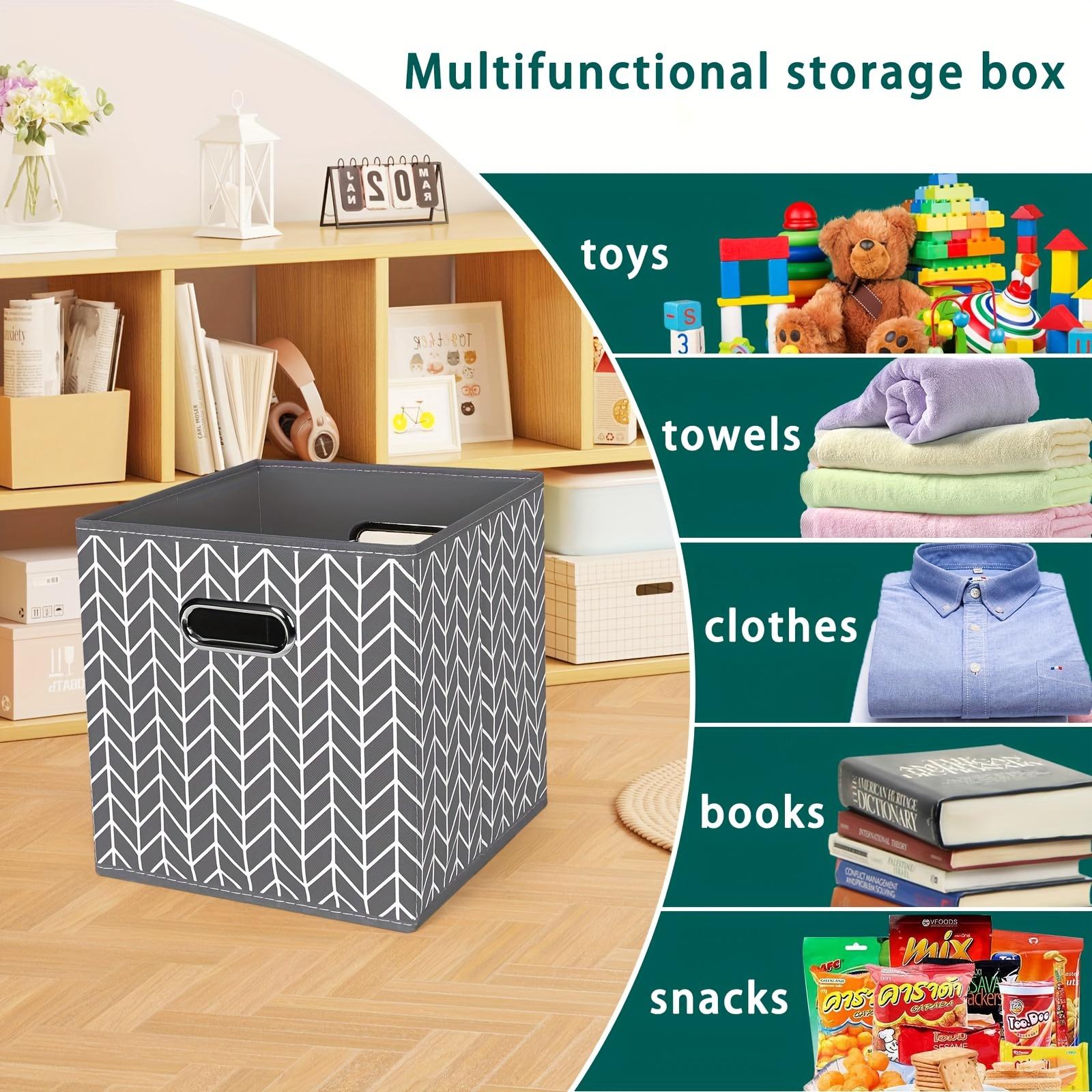 

1/3Pack Foldable Storage Dirty Laundry Baskets, Fabric Storage Box Cubes Organizer Baskets With Dual Handles For Home Organizer