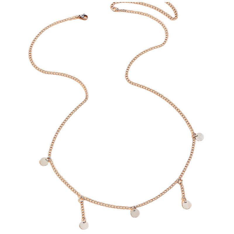 New Bohemian fashion street shot sexy body chain female simple personality disc sequined fringed waist chain