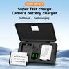 PALO NP-BX1 Np Bx1 Battery + 2 Slots LCD Charger Case for Sony DSC-RX100 DSC-WX500 IV HX300 WX300 HDR-AS15 X3000R MV1 AS30V