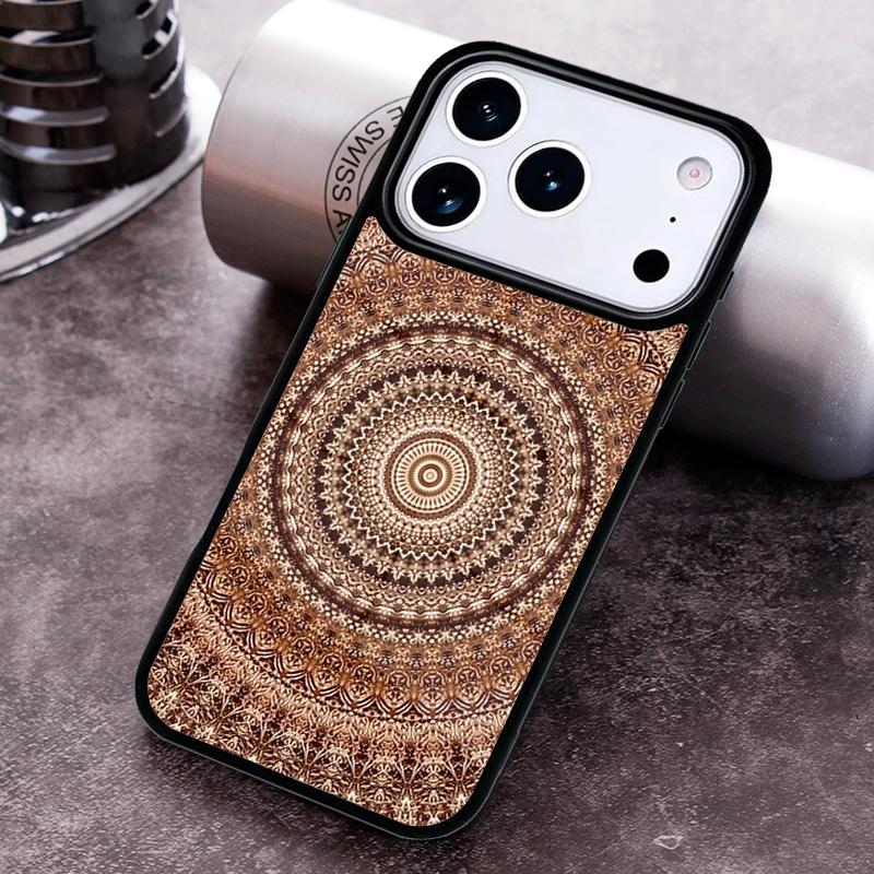 Indian Mandala Pattern Phone Case for iPhone 17 16 15 Pro Max Air 14 13 12 11 Plus Shockproof Cover