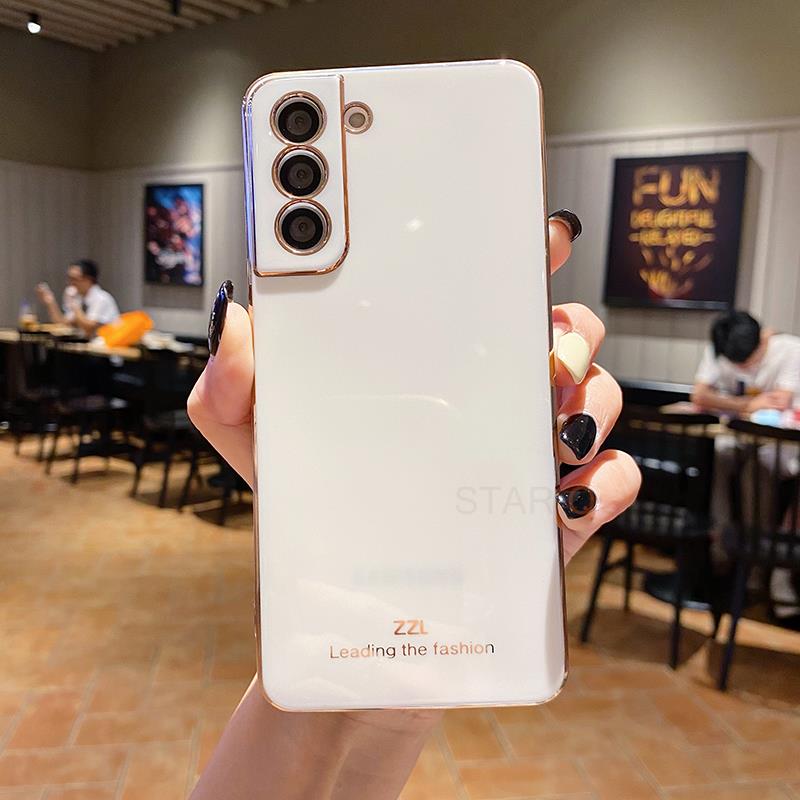 S 23 Ring Holder Stand Case For Samsung Galaxy S23 Plus S22 Ultra S21 S20 Fe Luxury Plating Silicone Cover On S23plus S23ultra