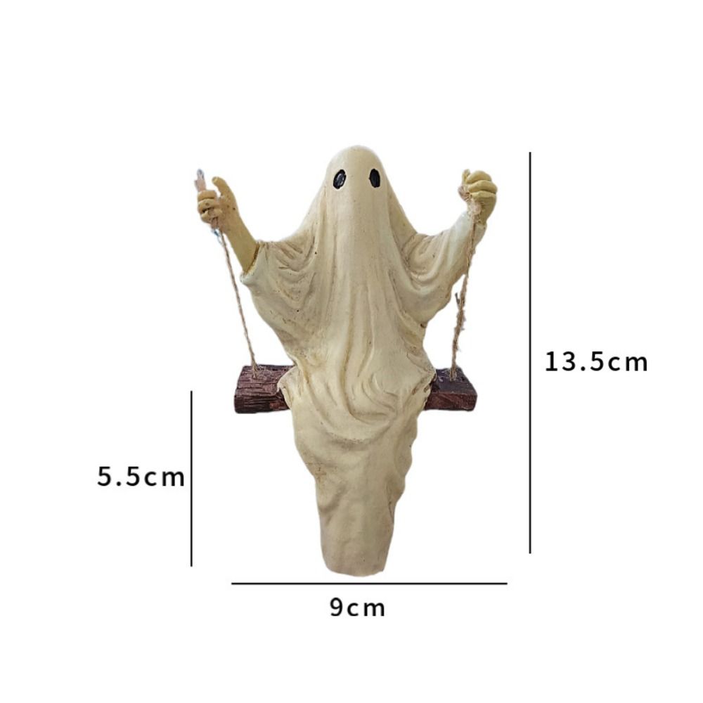 1pc Resin Small Ghost Sculpture Horror Halloween Party Home Decorations Arts and Crafts Statues