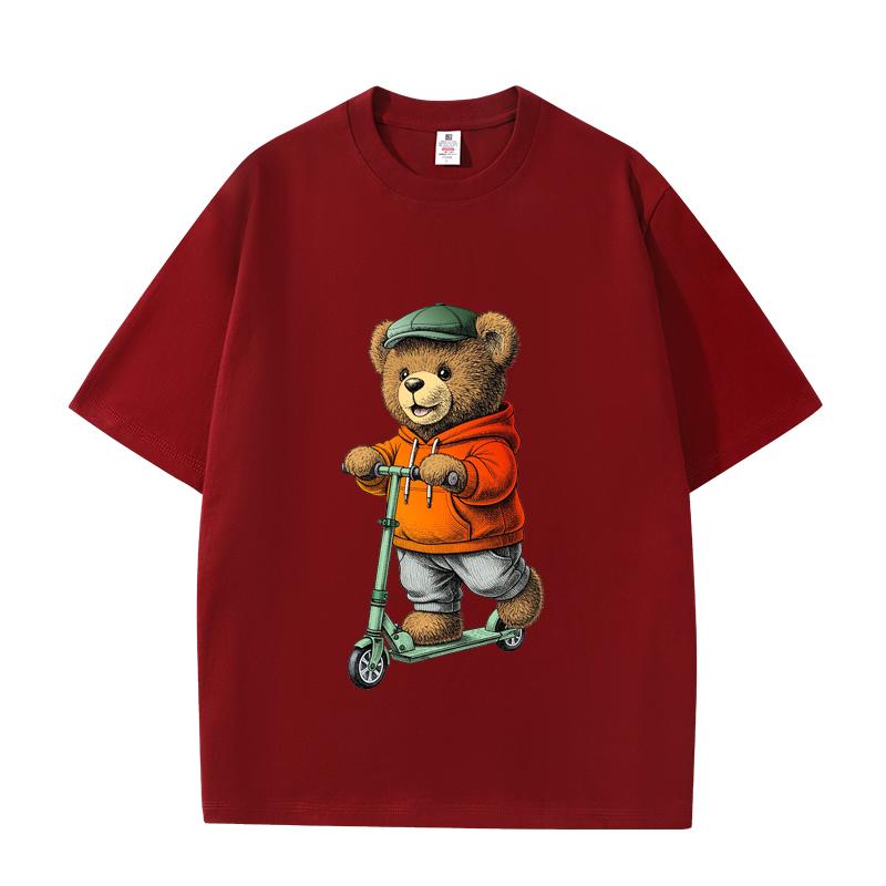 D06-16 MINISO 2026 Summer High-quality Printed Pure Cotton Shoulder Style Men's and Women's Round Neck Short Sleeved Couple T-shirt