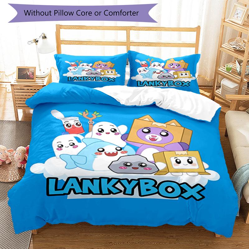 3pcs LankyBox Bedding Set Duvet Cover Closure Includes 1 Duvet Cover & 2 Pillowcases, Soft and Comfortable for All Seasons.