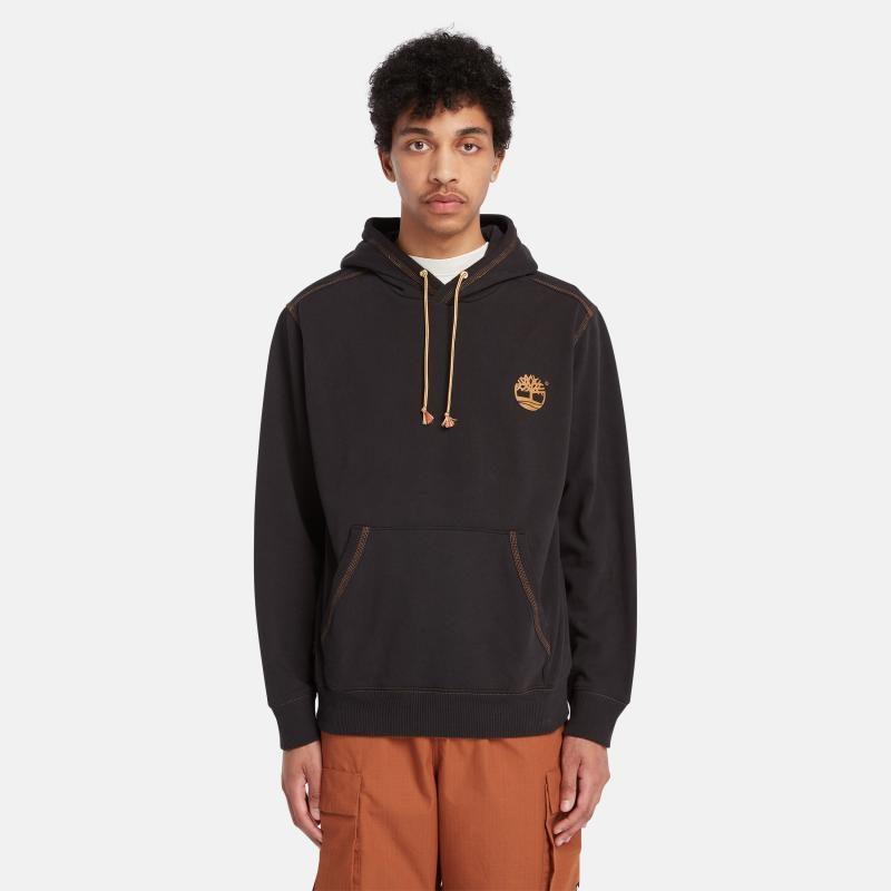 Timberland Sweatshirts Men's Black Hooded Moderate Regular A27HP-001