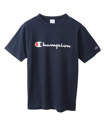 Short Script Logo Short Sleeve M T-Shirt, Sleeve, 100% Cotton, Standard, Print, T-Shirt, C3-P302Z/C3-X353L, Men's, Navy,