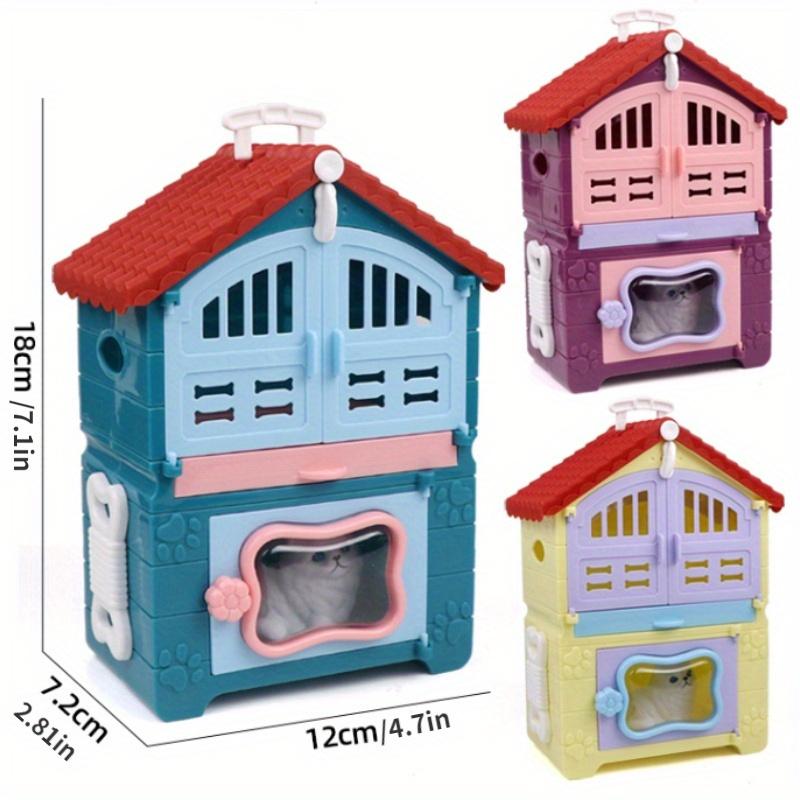 1pc Mini Cute Little Dog And Cat Beauty Shop Toy Set, Pet Toys, Playing House Scene Games