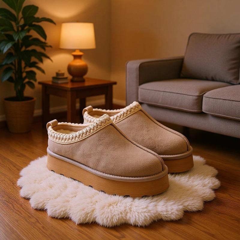 3276 all wool sangpotac snow boots autumn and winter women's casual low-top thick-soled one-pedal lazy shoes