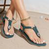 Summer New Women's Travel Beach Retro Large Size Beach Creative Flat Sandals
