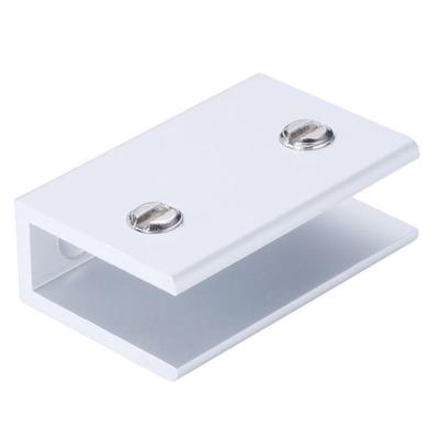 Aluminium Alloy Glass Clamp Silver Resistant To Rust Wine Cabinet Divider Bracket Strong Bearing Capacity