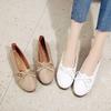 Women's Shallow Mouth Single Shoes Spring New Butterfly Bow Flat Bottom Anti Slip Comfortable Casual Soft Sole Shoes