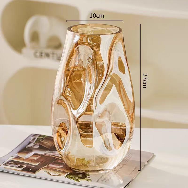 MOJY Irregular Glass Decorative Vase Set