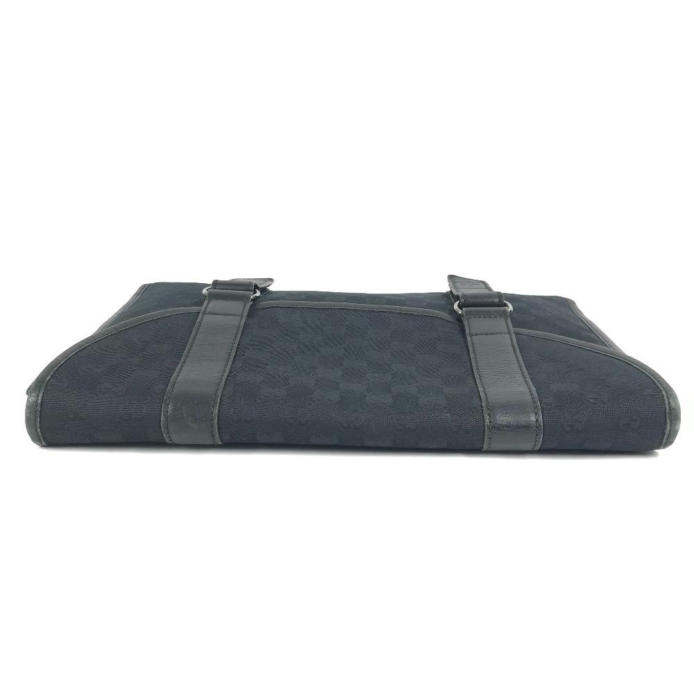 GUCCI 145852  Logo GG Bag Pouch Flap Cluch Bag Clutch bag GGCanvas/Leather Black