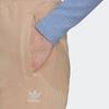 Adidas Originals Solid Color Logo Embroidered Drawstring Cuffed Sweatpants Women Bottoms Light-Brown HJ7856