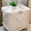High-End Embroider Bedroom Nightstand Cover Fabric Craft Cover Cloth Embroidered Idyllic European Dust Towel Tablecloth Tablecloth Square Towel