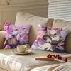M-Megurine Luka Office Cushion Pillowcase Car Cushion Cover45X45CM Lumbar Pillowcase Sofa Pillowcover