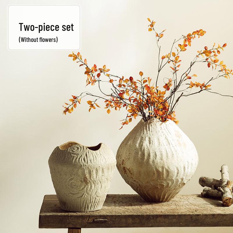 Retro Wabi-Sabi Stil Blumenvase für Wohnzimmerdekoration
