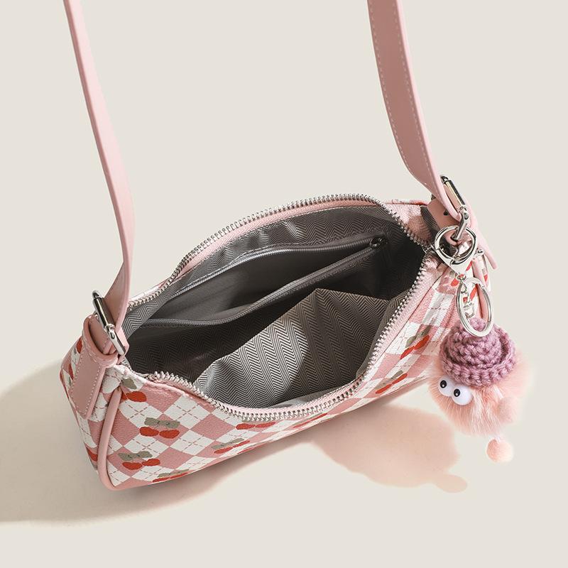 Niche Design Cute Cherry All-match Underarm Bag Commuter Shoulder Bag