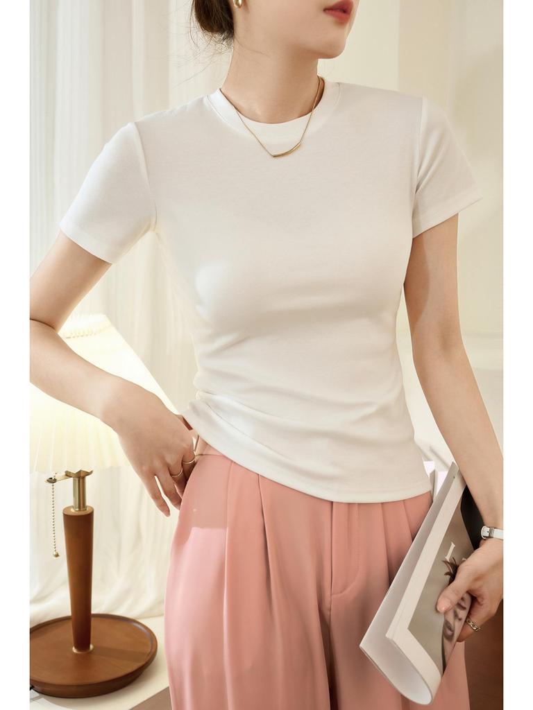 2026 Premium Women's Slim-Fit Short-Sleeve Cotton T-Shirt
