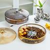 Elegant Multi-Compartment Snack Tray: Dried Fruit, Candy, and More for Living Room or Guest Reception.