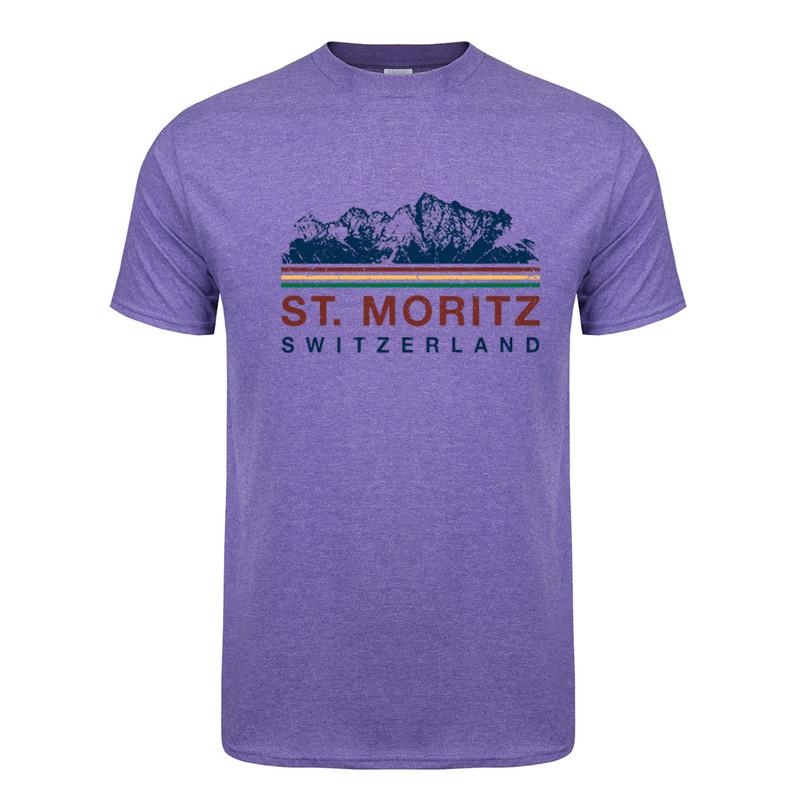 St Moritz Switzerland T Shirt Summer Graphic Unisex Cotton Tshirts Fashion Short Sleeve Dad Gift Oversized Tees DY307