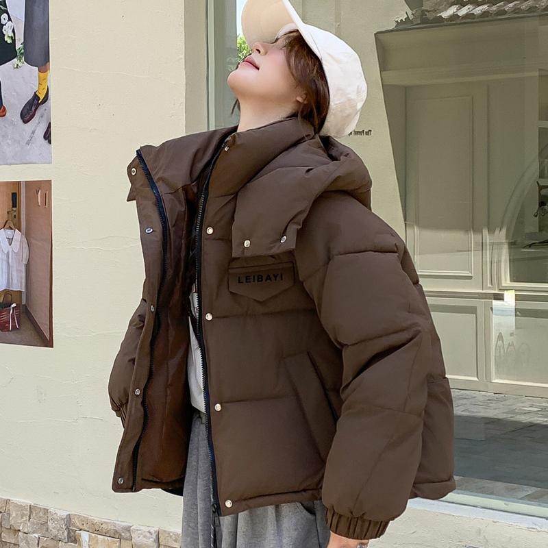 Fashion Winter Coat Female Short Parkas Hooded Casual Loose Thick Warm Women's Jackets