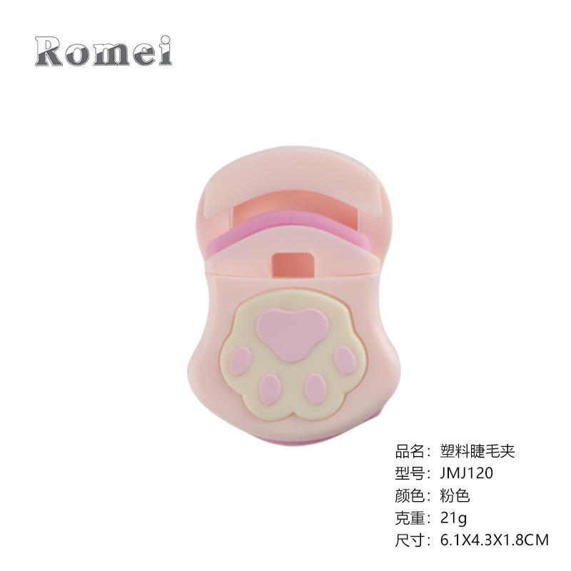 Cute Cat Paw Mini Eyelash Curler, Portable Plastic Lash Lifter for Natural Curl, Viral Beauty Essential Tool