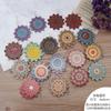 Bohemian vacation style wooden earrings retro personality exaggerated print earrings femininity long earrings