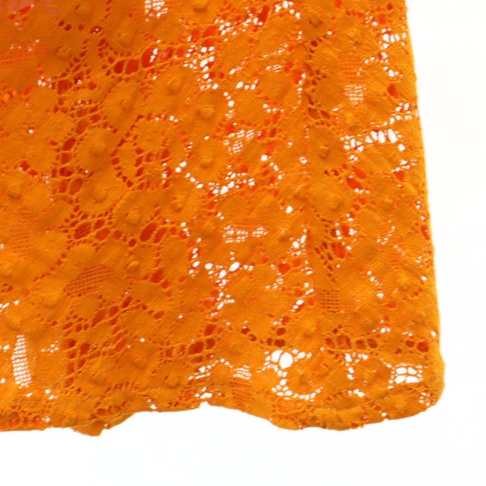 MSGM made in Italy Midi length race skirt 42 Orange Back zip Women Used