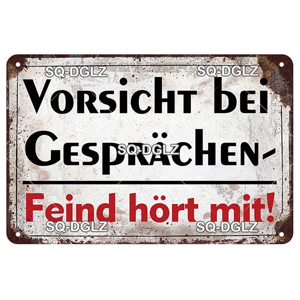 [SQ-DGLZ] Vintage Retro Achtung Berlin Tin Sign Metal Sign Shop Plate Home Bar Wall Sticker Decoration Plaque Poster Decor Gift