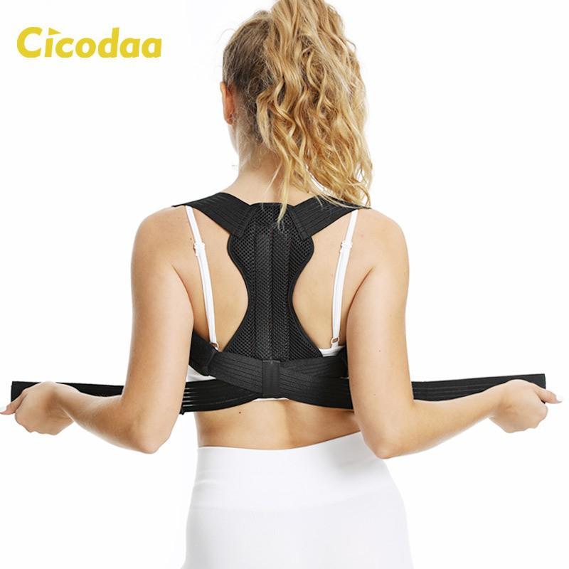 

Adult Back Straightening Orthosis Belt Open Shoulder Invisible Artifact Sitting Support One size fits all adjustable чорний
