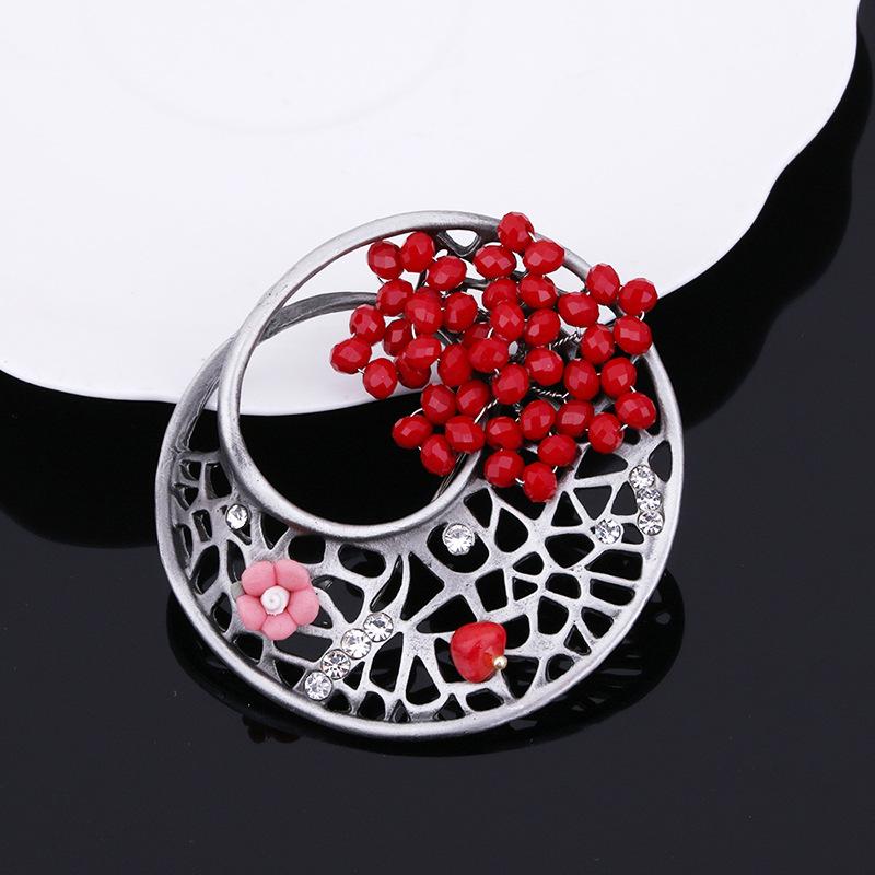 Alloy Retro Brooch, High-End Light Luxury Clothing Accessories, Camellia Brooch, Clothing Pin Jewelry