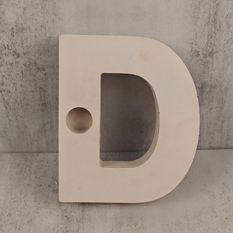 English Letter Shape DIY Silicone Mold 3D Handmade Candle Holder Molds Gypsum Resin Mold Craft Candlestick Mould Decor