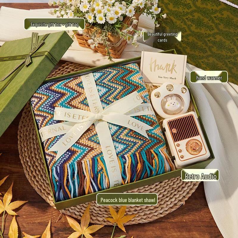 HANDUNYOU Peacock Blue Comfort Gift Set