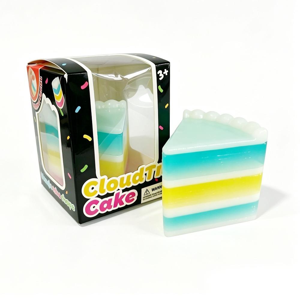 PLAYGORO Stressverlichtend Speelgoed Nieuw Kleurige Taart Squishy Cadeaubox Mini Sensorisch Knijpspeeltje Cadeaus voor Kinderen Fidget Speelgoed Squishy Luiaard