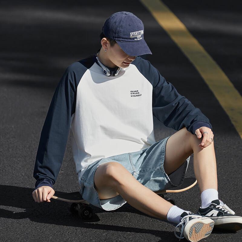 Męska koszulka z haftem i raglanowymi rękawami TonLion