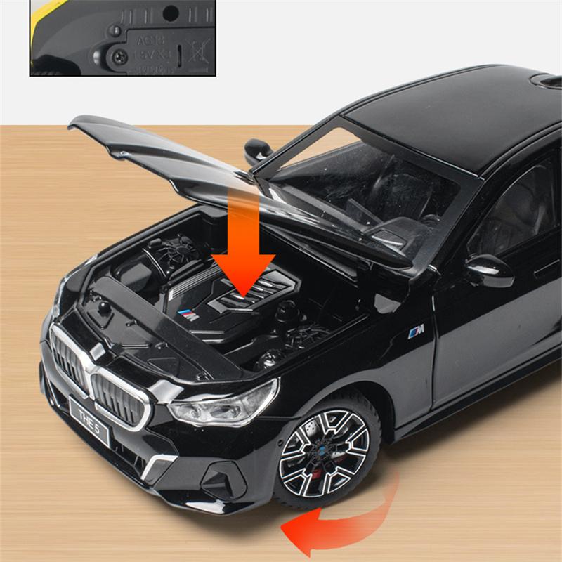 1/24 BMW 5 Series 530 530LI Coupe Alloy Luxy Sports Car Model Diecasts Metal Vehicles Car Model Sound and Light Simulation Kids Gift