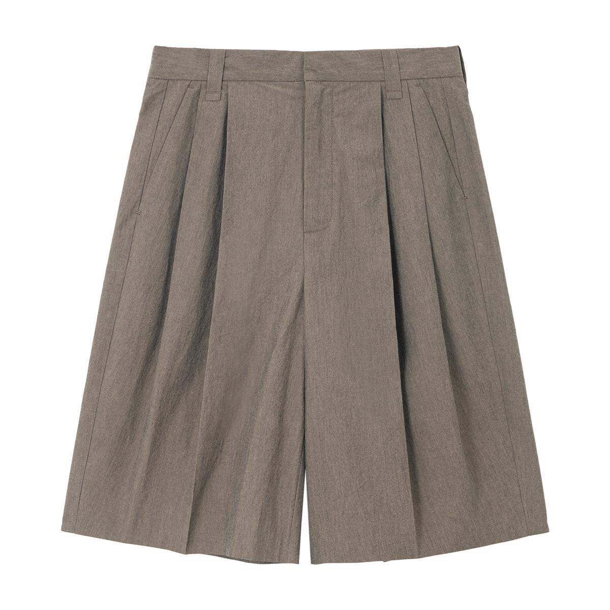 

COLNE Spring Matte Mid-Length Pants with 3D Pleats C6027 коричневый