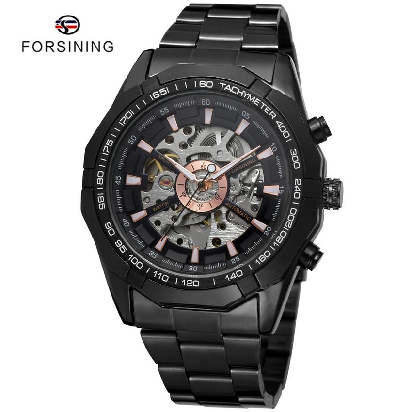 

Мужские модные автоматические механические часы Forsining LK чёрный