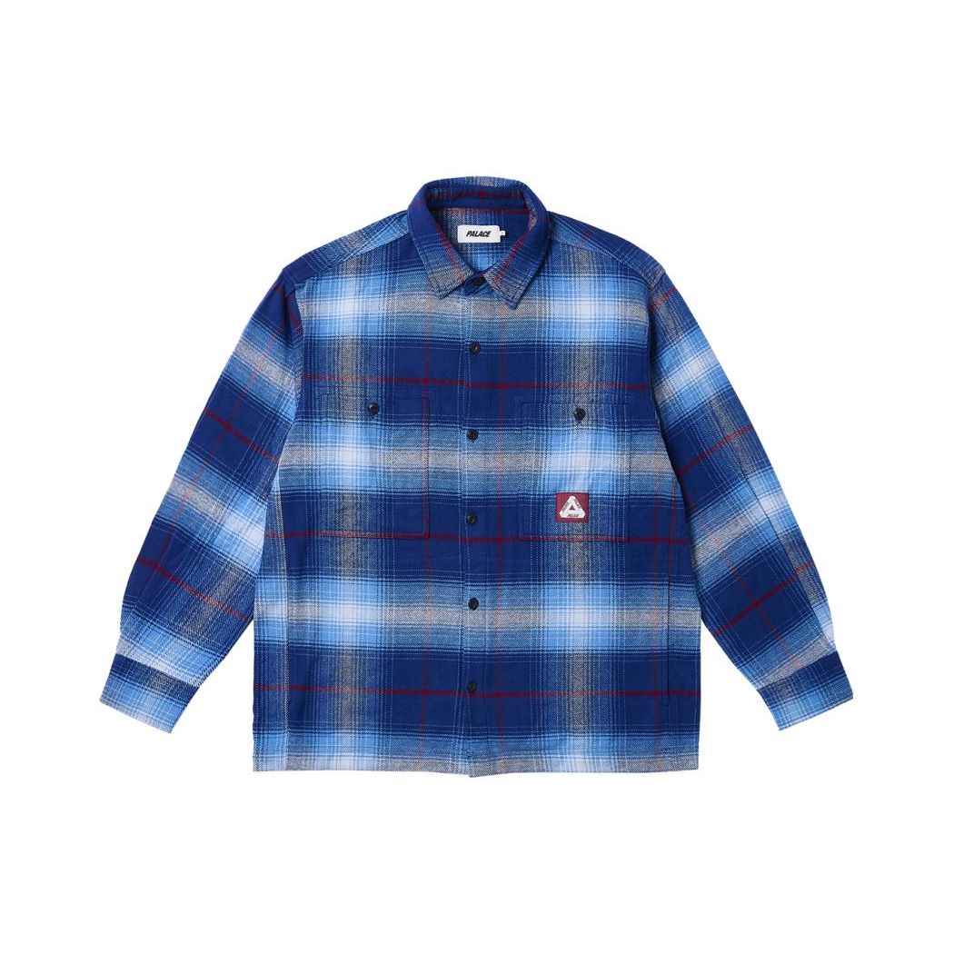 

Palace Work Shirt Blue/Red Unisex Tops P25SHT057 M