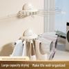 Folding Suction Cup Clothes Drying Rack - No Drill, Invisible, Portable Solution for Balcony