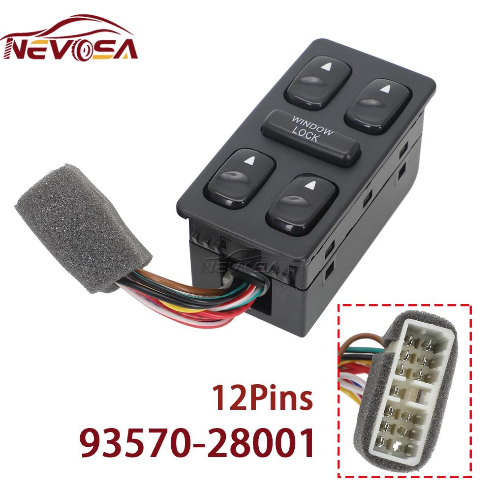 12 P 93570-28001 Для Hyundai Elantra Galloper 1992-1994 Передний Левый Кнопка Переключателя Стеклоподъемника с Электроприводом 9357028001 Only for 12Pins