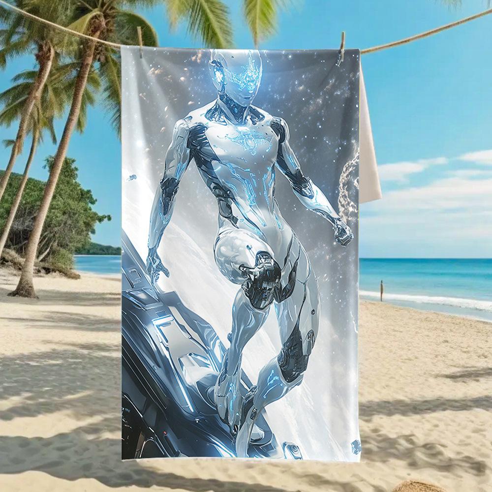 New, Double-sided Velvet Beach Towel Quick-drying Sports Towel Printed Bath Towel