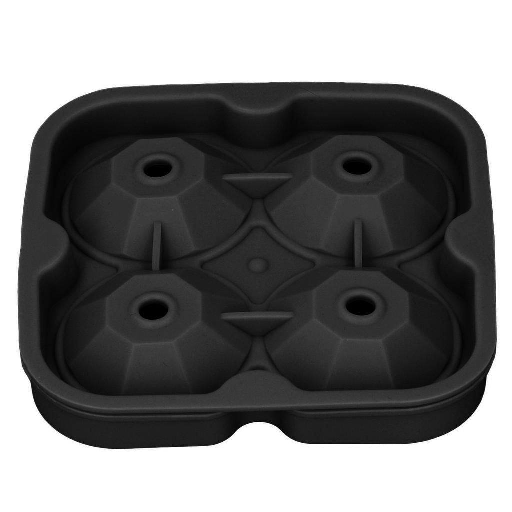 Ice Molds Reusable Silicone Flexible Minus40 Fahrenheit to 420 Fahrenheit Anti Adhesion 4 Ice Trays with Removable