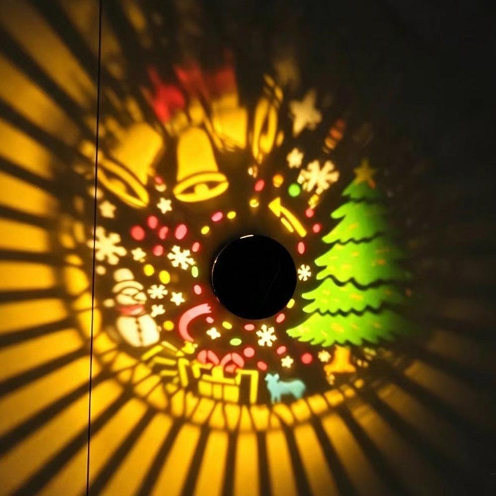 Solar Powered Solar Projection Light Multicolor Solar Wall Light Outdoor Wall Lamp