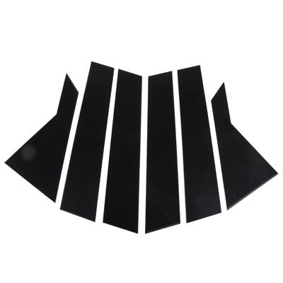 6 STUKS Deur Raam B-Stijl Sierlijst Glanzend Zwart Stijlpost Decal Cover Vervanging voor Kia K3 Forte