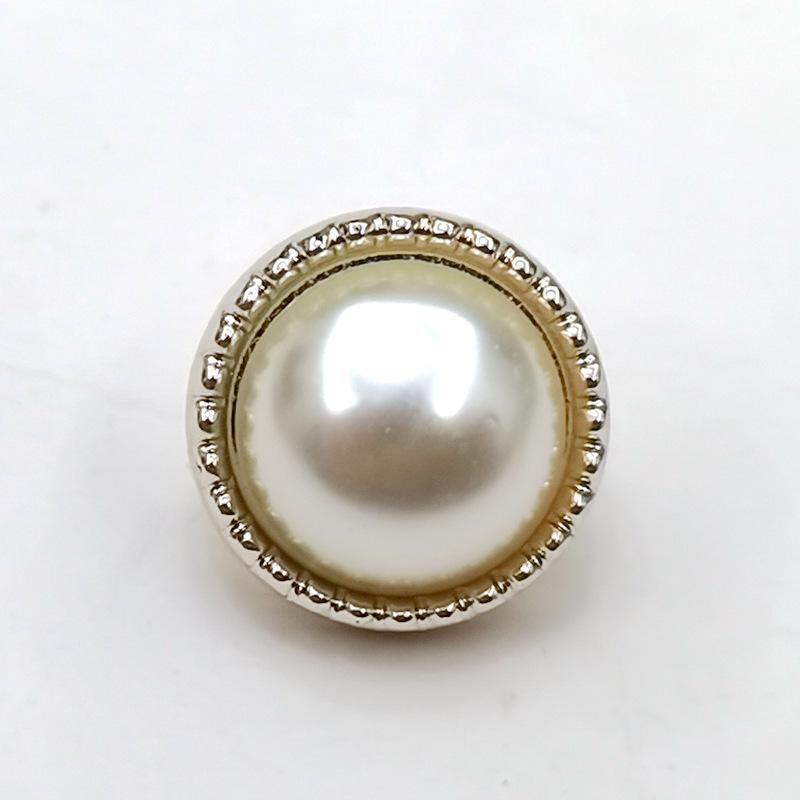 10 ADET Güzel Shank Düğmeleri Yuvarlak Altın Rengi İnci Şaft Düğmeleri Kadın Bluz Ceket Giyim Aksesuarları
