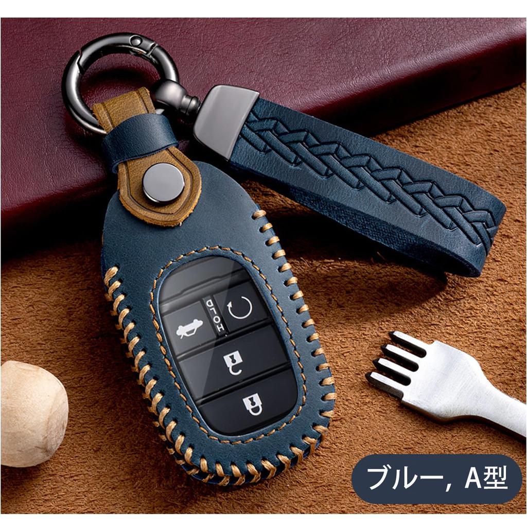 [Rasya] Husă Cheie Honda, Husă Cheie, Piele Naturală, Carcasă Cheie, Universal 2-6 Butoane, Compatibil