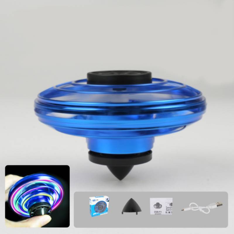 

Gyro Gyroscopic Finger Suspension Lightemitting Stress Relief Childrens Toy синий